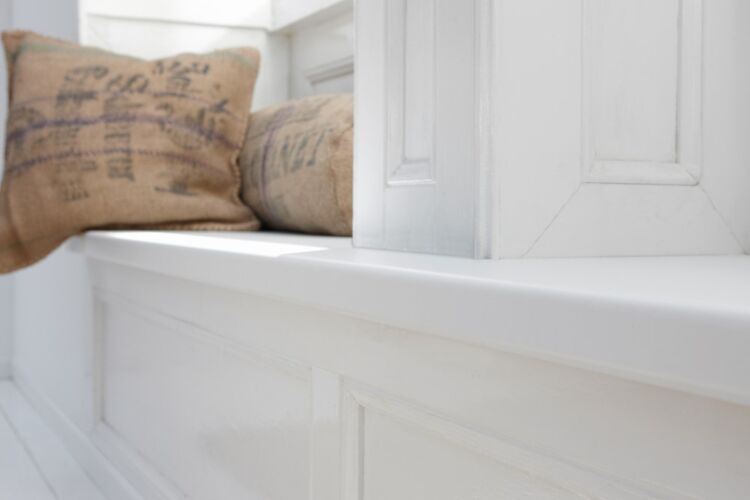 Novaboard vensterbank voorzijde wit