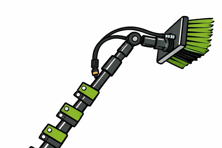 Telescopische steel voor schoonmaken dakkapel