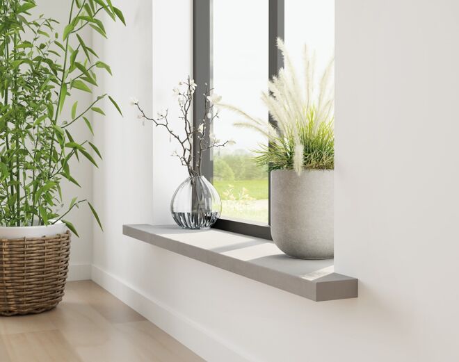 Lignodur Stone vensterbank - beton lichtgrijs