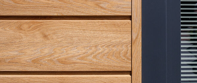 Gevelbekleding op patiowoning in Uden
