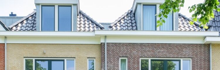Unipanel rijwoningen vooraanzicht - diverse kleuren
