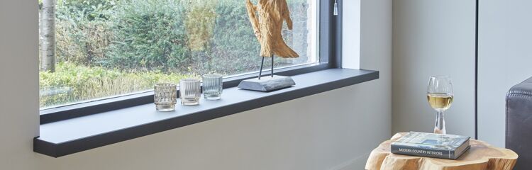 Lignodur Stone vensterbank - matzwart