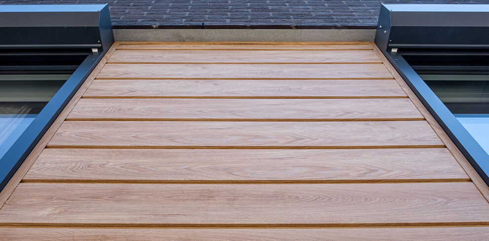 Gevelbekleding op patiowoning in Uden