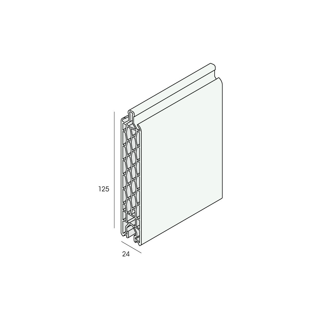 Paneelvulling 125 X 24 Mm (folie) | NPI Bouwproducten